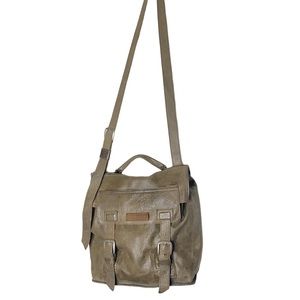 Made in Italy large leather crossbody bag (B#B )